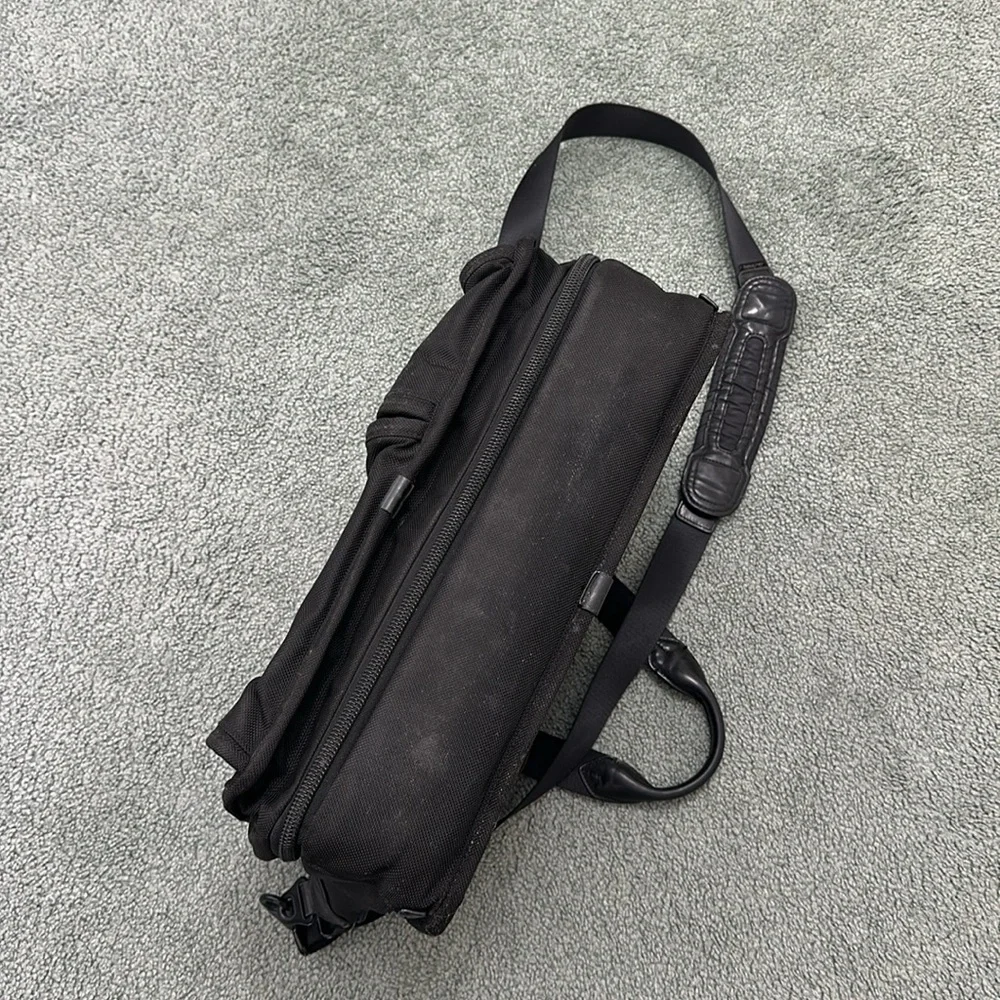 Tumi Alpha Expandable Black Ballistic Briefcase 26160DH Laptop Business Travel